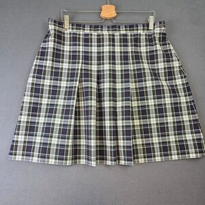 Dennis Uniform Junior J17 Plaid Pleated Schoolgirl Skirt Made in USA Size 17